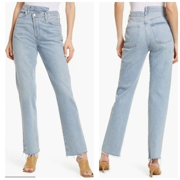 Agolde Denim - Agolde Crisscross High Waist Organic Cotton Jeans